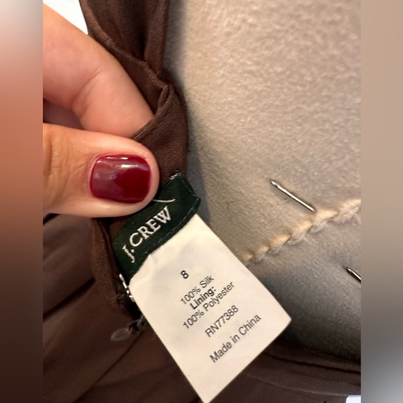 Jcrew brown silk formal dress - Picture 6 of 6